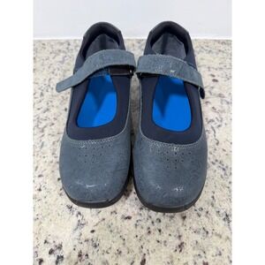 Drew Rose Women's Size 8M Blue Floral Leather Comfort Mary Jane Shoes